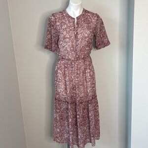 Who What Wear Paisley Midi Dress small